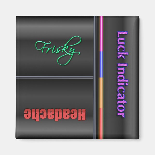 Lustiger Flip-Magnet - Glücksstatus Magnet (Vorne)