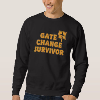 Lustiger Flughafenterminal-Änderungs-Überlebender Sweatshirt