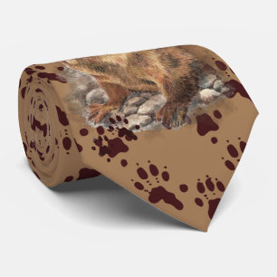 Lustiger Fluss-Otter u. Abdrücke, Krawatte