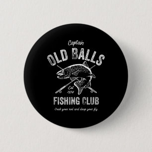 Lustiger Fly-Fishing-Geburtstag für Männer zum 50. Button