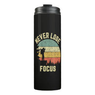 Lustiger Fotograf verliert nie den Fokus Thermosbecher