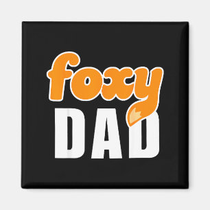 Lustiger Foxy-Vater Retro-Vintage-Vater-Cartoon-De Magnet