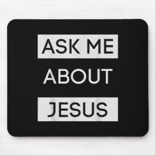 Lustiger Frag Mich Über Jesus Christliches Jesus-G Mousepad