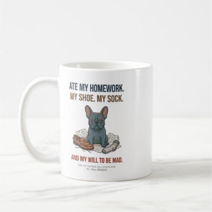 Lustiger Franzose hat meinen Schuh gefressen und m Kaffeetasse