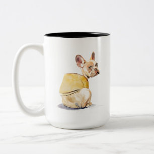 Lustiger Französische Bulldogge Becher – Frenchie  Zweifarbige Tasse