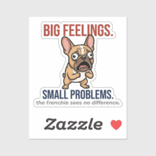 Lustiger Französischer Bulldogge Große Gefühle Kle Aufkleber