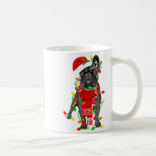 Lustiger französischer Bulldogge Hund Baum Weihnac Kaffeetasse
