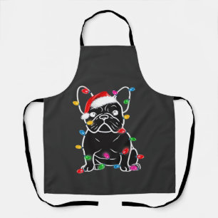 Lustiger Französischer Bulldogge Hund Baum Weihnac Schürze