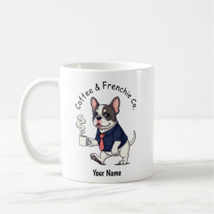 Lustiger Französischer Bulldogge Hund  Geschäftsan Kaffeetasse