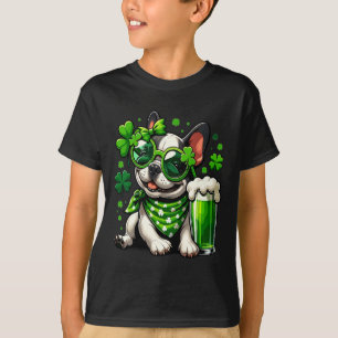 Lustiger französischer Bulldogge St. Patrick T-Shirt