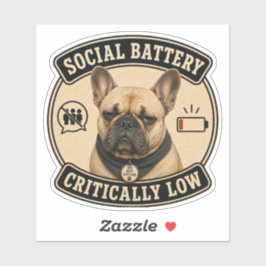 Lustiger Französischer-Bulldogge-Vinyl-Aufkleber | Aufkleber