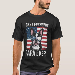 Lustiger Französischer Bulldoggen-Vater Bester Fre T-Shirt