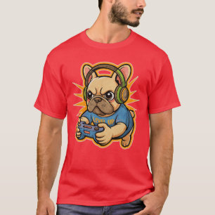 Lustiger französischer Gamer Süßer französischer B T-Shirt