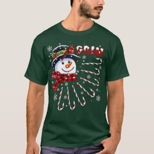 Lustiger Frauen-Gram-Weihnachts-Schneemann mit Zuc T-Shirt