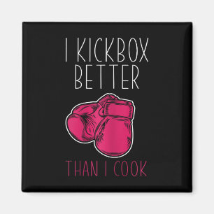 Lustiger Frauen-Kickboxer - Ich liebe Kickboxen  Magnet