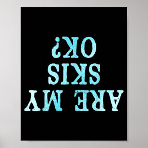 Lustiger Freestyle-Skifahrer Sind die Skier ok_ Wi Poster