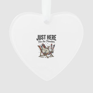 Lustiger Freiheit Hahn Vintage Patriotisches Hemd_ Ornament