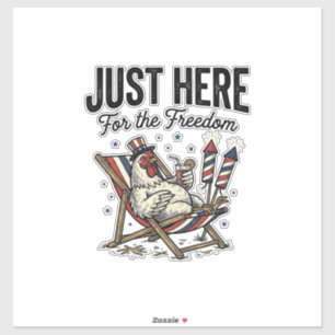 Lustiger Freiheit Hahn Vintage Patriotisches Shirt Aufkleber