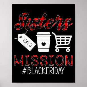 Lustiger Freitag Squad Schwarze Shopping-Saison Sc Poster
