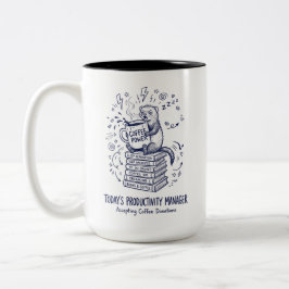 Lustiger Frettchen-Kaffeebecher, Geschenk für eine Zweifarbige Tasse