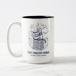 Lustiger Frettchen-Kaffeebecher, Geschenk für eine Zweifarbige Tasse