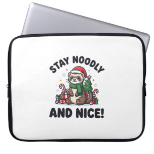 Lustiger Frettchen-Weihnachten Bleib Noodly Und Ne Laptopschutzhülle