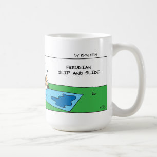 Lustiger freudscher Beleg und Dia Kaffeetasse