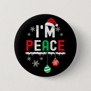 Lustiger Frieden Ich komme in Frieden Weihnachten Button