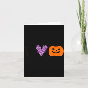 Lustiger Frieden Liebe Halloween Schwarze Katze Karte