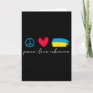 Lustiger Frieden Liebe Ukraine Ukrainische Flagge  Karte