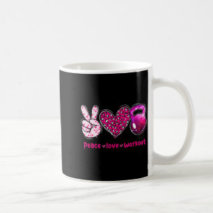 Lustiger Frieden Liebe Workout Gym Gewichte Stemme Kaffeetasse