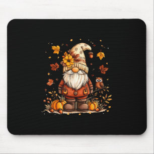 Lustiger Friedensgnom Halloween Erntedankfest Kürb Mousepad
