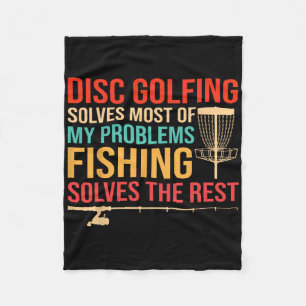 Lustiger Frisbee-Disc-Golf- und Angler-Freund Disc Fleecedecke