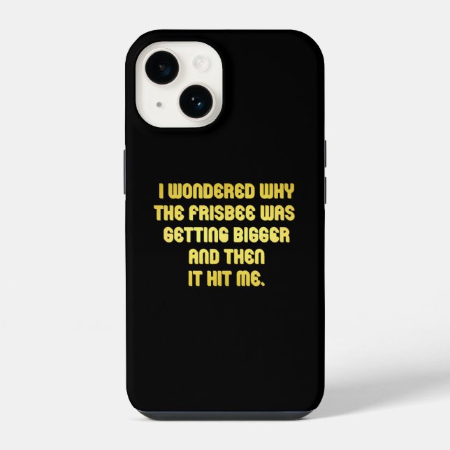 Lustiger Frisbee-Witz iPhone Hülle (Rückseite)