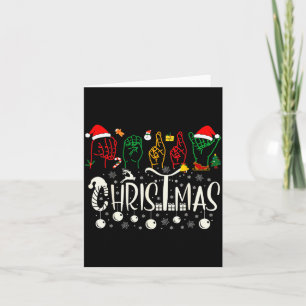Lustiger Frohe Weihnachten Asl Tee Amerikanische G Karte
