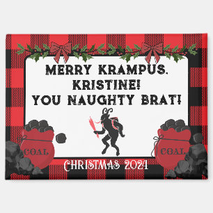 Lustiger Froher Krampus Personalisiertes Benutzerd Magnet