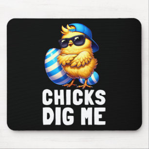 Lustiger Froher Ostertag Küken finden mich Osterto Mousepad