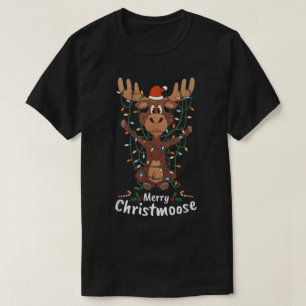 Lustiger Fröhlicher Christmoose   Süßer Weihnachts T-Shirt