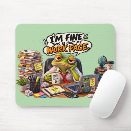 Lustiger Frosch-Arbeitsgesicht-Mauspad - Schreibti Mousepad