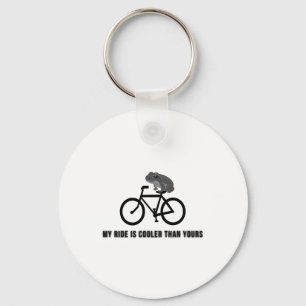 Lustiger Frosch auf Fahrrad T-Shirt   Cooles Radfa Schlüsselanhänger