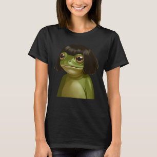 Lustiger Frosch Bob Frisur Meme Frösche Tierliebha T-Shirt