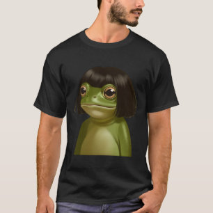 Lustiger Frosch Bob Frisur Meme Frösche Tierliebha T-Shirt