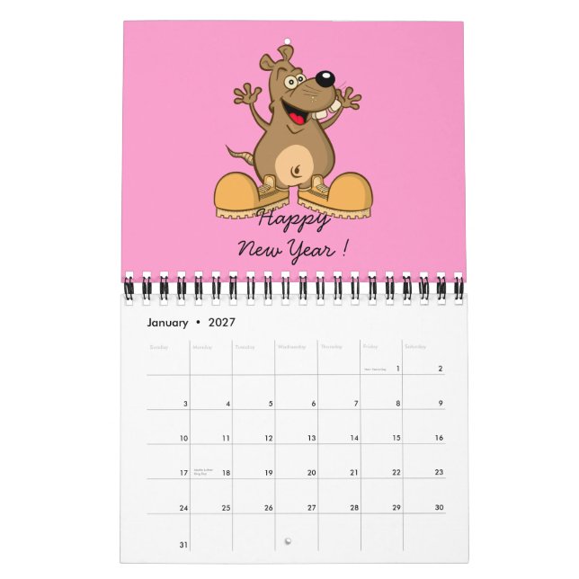 Lustiger Frosch der KALENDER"Cartoon-Kunst" Kalender (Jan 2027)