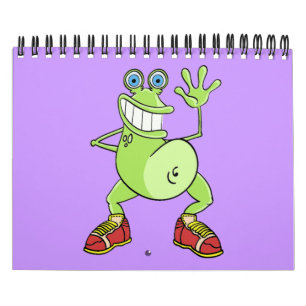 Lustiger Frosch der KALENDER"Cartoon-Kunst" Kalender