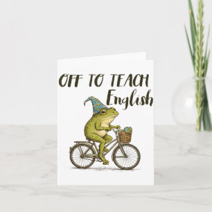 Lustiger Frosch Englischlehrer Kunstwerk Karte