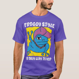 Lustiger Frosch Frosch Style Hip Hop Mädchen T-Shirt