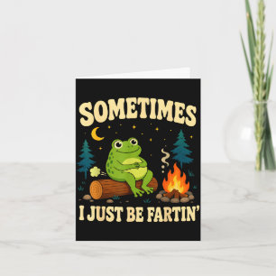 Lustiger Frosch-Furz-Witz Camping-Lagerfeuer-Tier- Karte