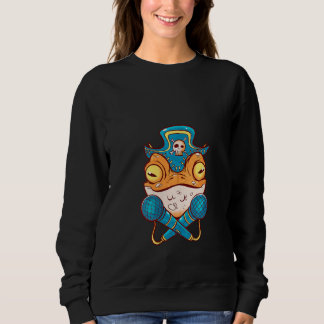 Lustiger Frosch im Piratenkostüm für Männer, Fraue Sweatshirt