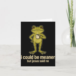 Lustiger Frosch Kaffeeliebhaber Sarkastischer Jesu Karte