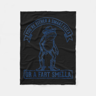 Lustiger Frosch Kluger Kerl Furz Stinker Cowboy Hu Fleecedecke